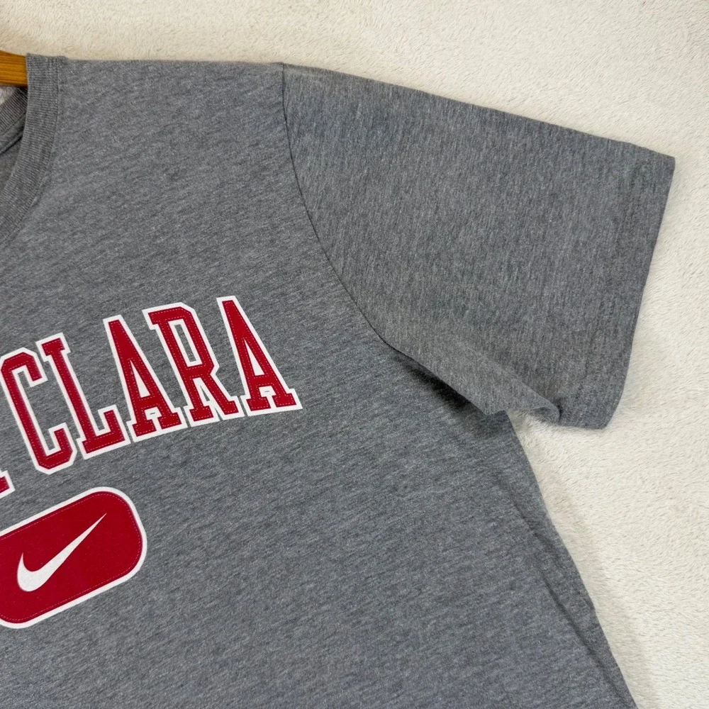 Nike Santa Clara University Broncos T-Shirt Mens Medium Gray Short Sleeve Tee